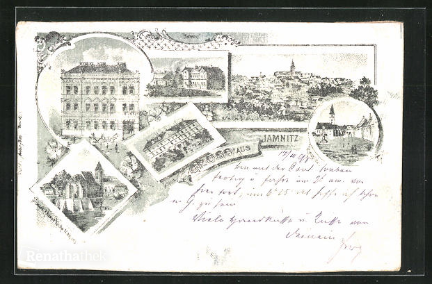 Lithographie-Jamnitz-Bahnhof-Ringplatz-Schloss.jpg