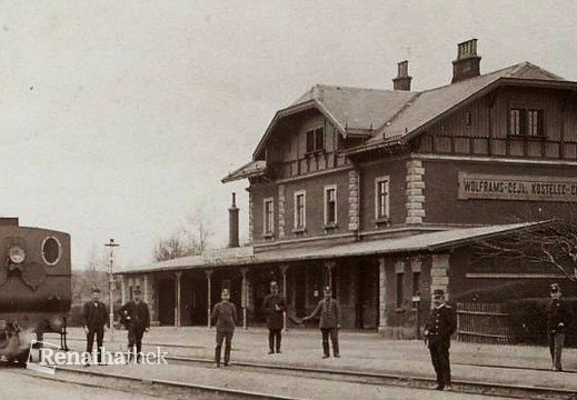 02 - kostelecké nádraží v roce 1910 Kostelec