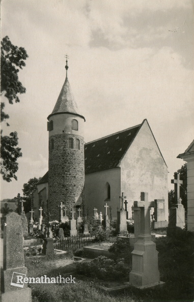 hřbitov - kostel sv. Jakuba 1955.jpg