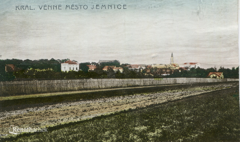 Pohled na Jemnici od MB - od východu - 1910.jpg