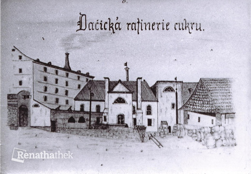 1843 Dačická rafinerie cukru / Zuckerraffinerie in Datschitz