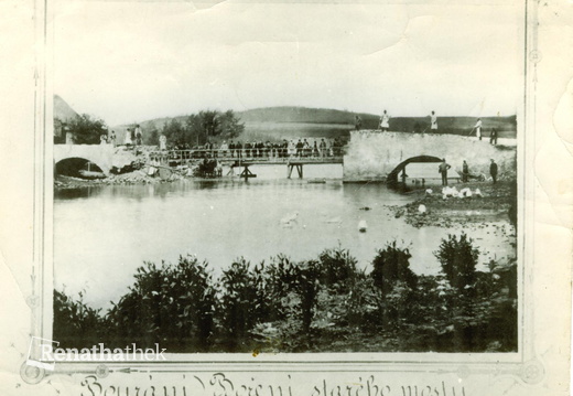 1893 bourání st. mostu / Abbruch der alten Brücke