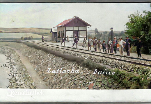 1902 zastávka Dačice město / Bahnhaltestelle