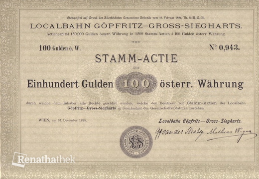 Goepfritz-Gross-Siegharts 100aktienschein