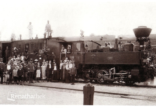 Erste Fahrt der Bahn Raabs Gross Sieghars 14 10 1900