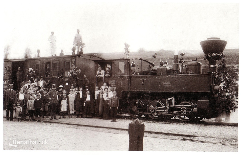 Erste Fahrt der Bahn Raabs Gross Sieghars 14 10 1900.JPG